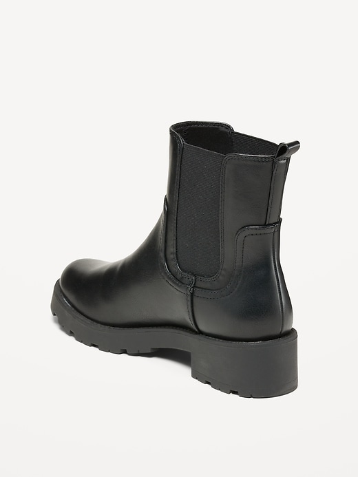 Faux-Leather Chelsea Boots for Women | Old Navy