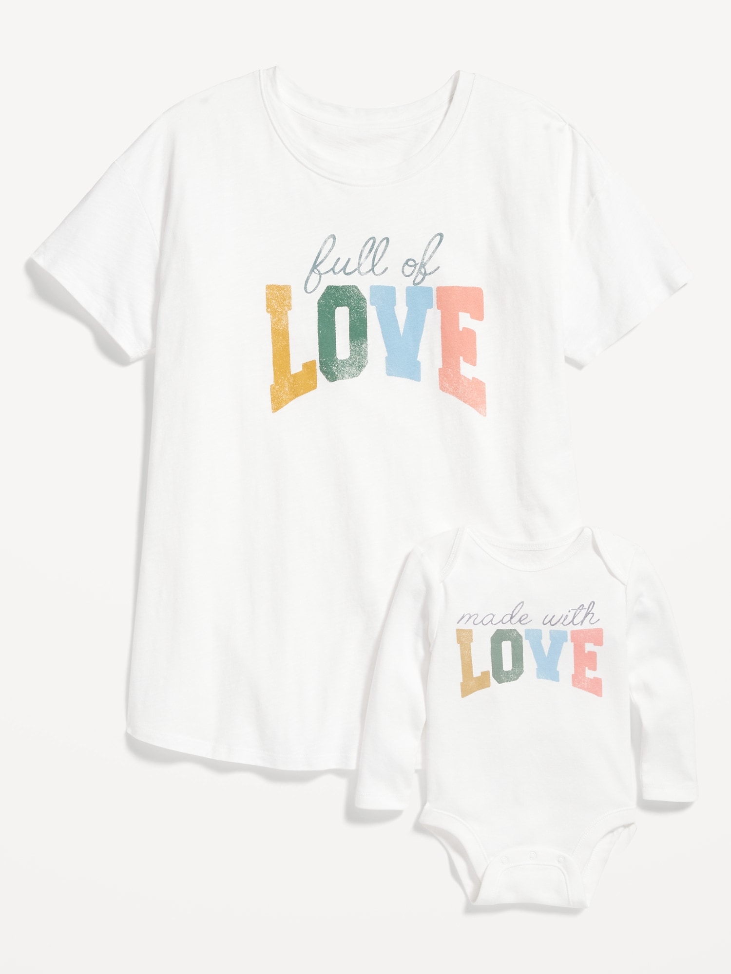 Maternity DoubleLayer Matching Graphic Nursing TShirt Old Navy