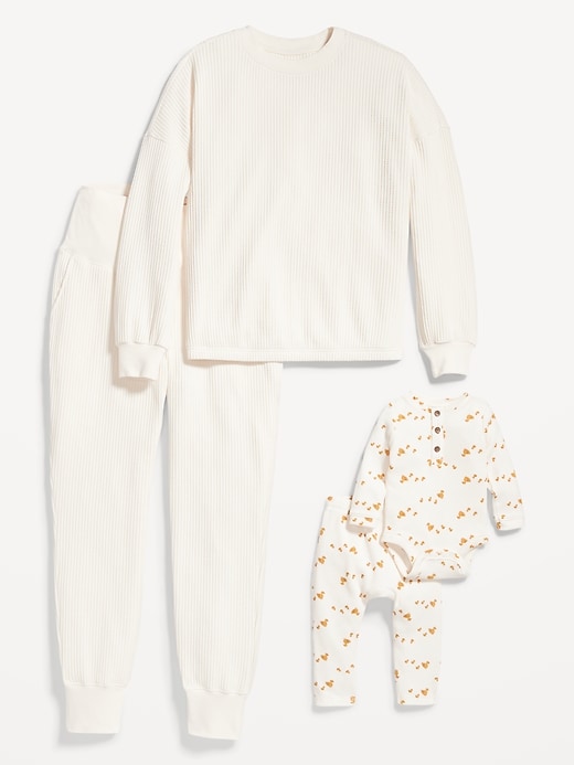 Old Navy Maternity Thermal-Knit Rollover-Waist Pajama Set