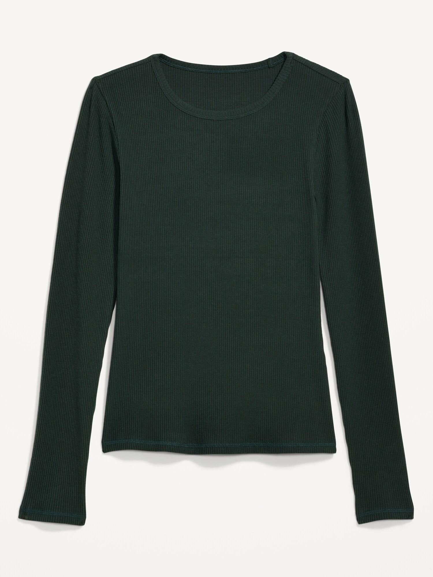 plush-long-sleeve-rib-knit-slim-fit-t-shirt-for-women-old-navy