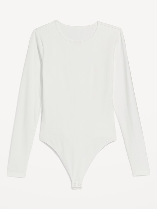 Image number 4 showing, Long-Sleeve Jersey Thong Bodysuit
