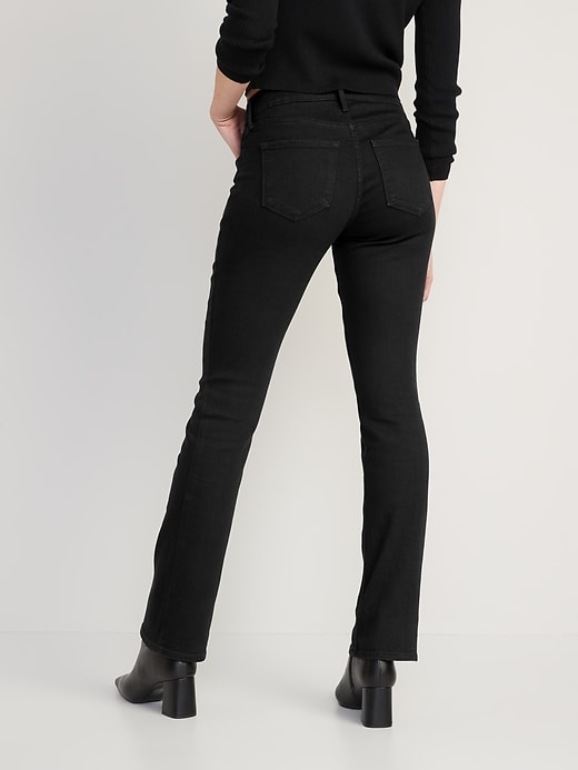 Image number 2 showing, Mid-Rise Wow Boot-Cut Black Jeans for Women
