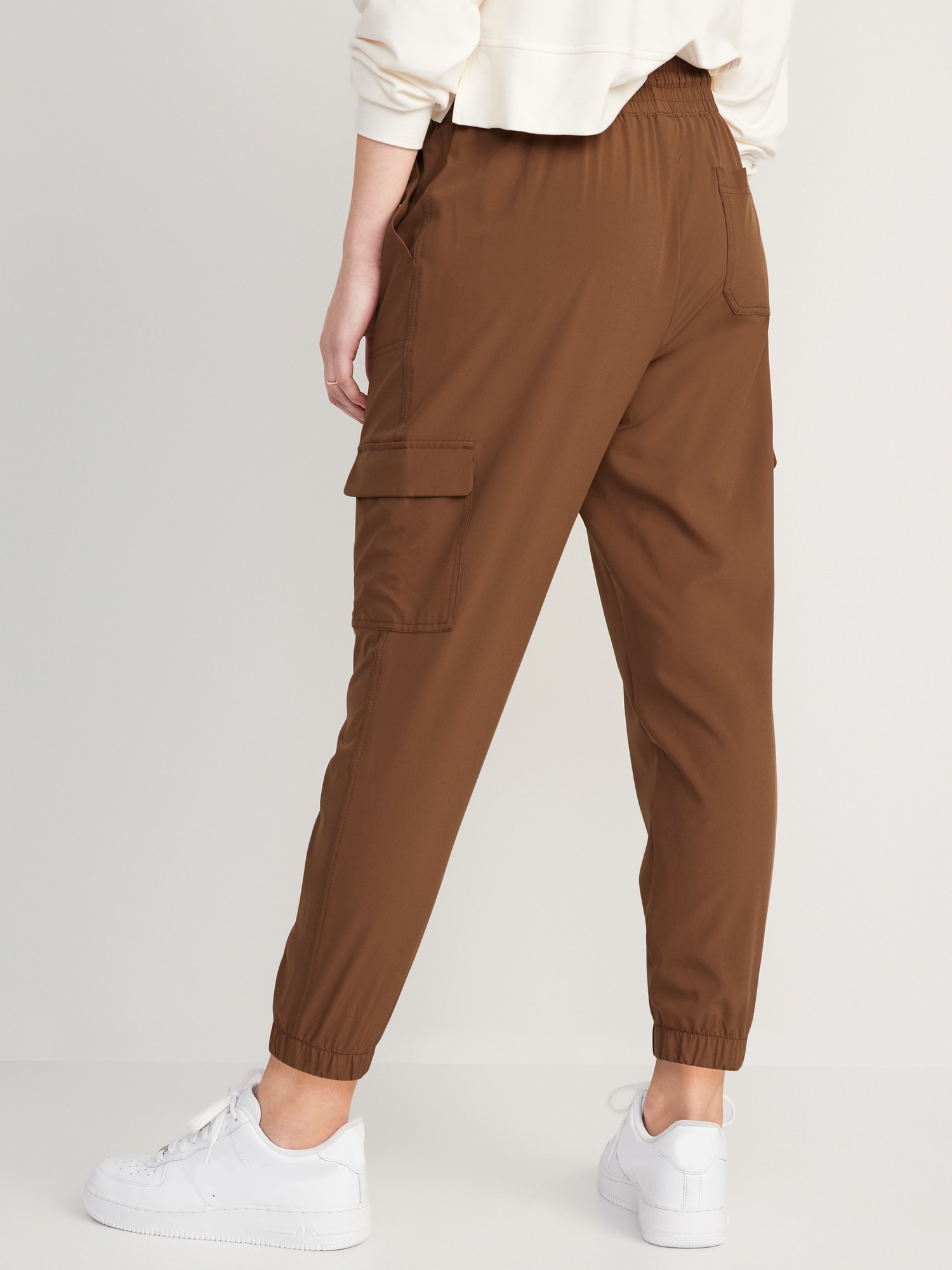 high waist cargo joggers