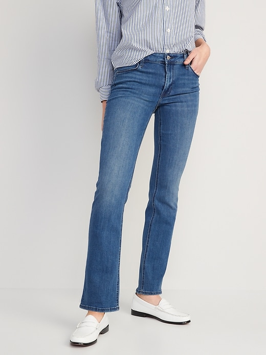 Image number 1 showing, Mid-Rise Wow Boot-Cut Jeans for Women
