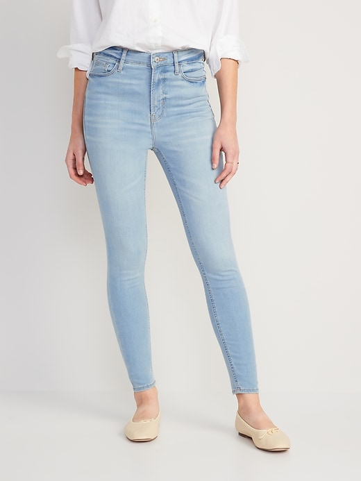 Image number 1 showing, FitsYou 3-Sizes-in-1 Extra High-Waisted Rockstar Super Skinny Jeans for Women