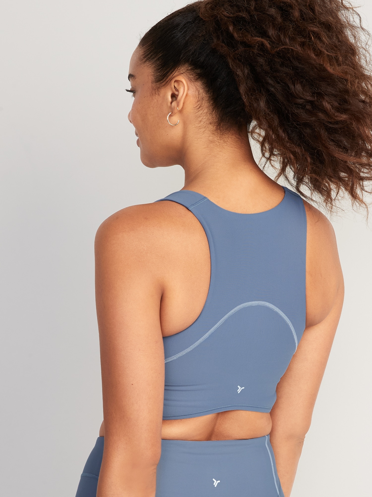 Old Navy Light Support PowerSoft Long-Line Sports Bra for Women