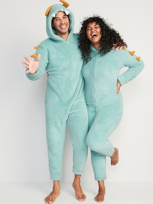 Image number 1 showing, Gender-Neutral Matching Monster One-Piece Costume for Adults