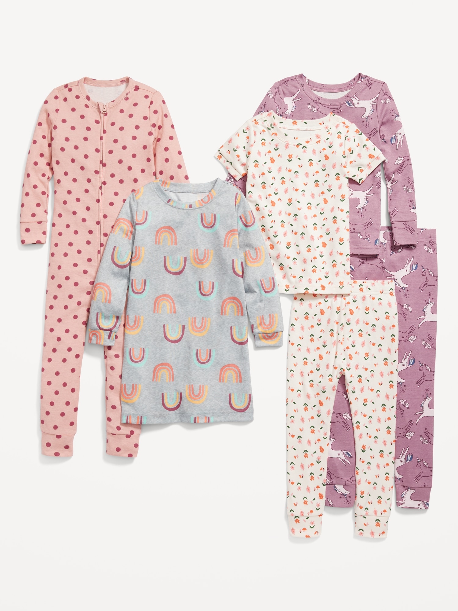 Printed Pajama 6-Pack for Toddler Girls | Old Navy