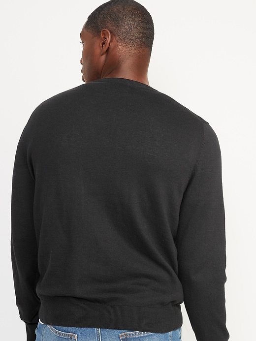 Image number 2 showing, Crew-Neck Cotton Sweater for Men