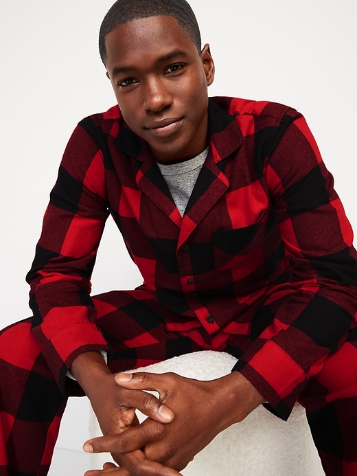 Image number 6 showing, Matching Plaid Flannel Pajama Set for Men