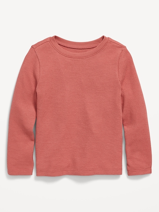 View large product image 1 of 1. Unisex Solid Long-Sleeve Thermal-Knit T-Shirt for Toddler