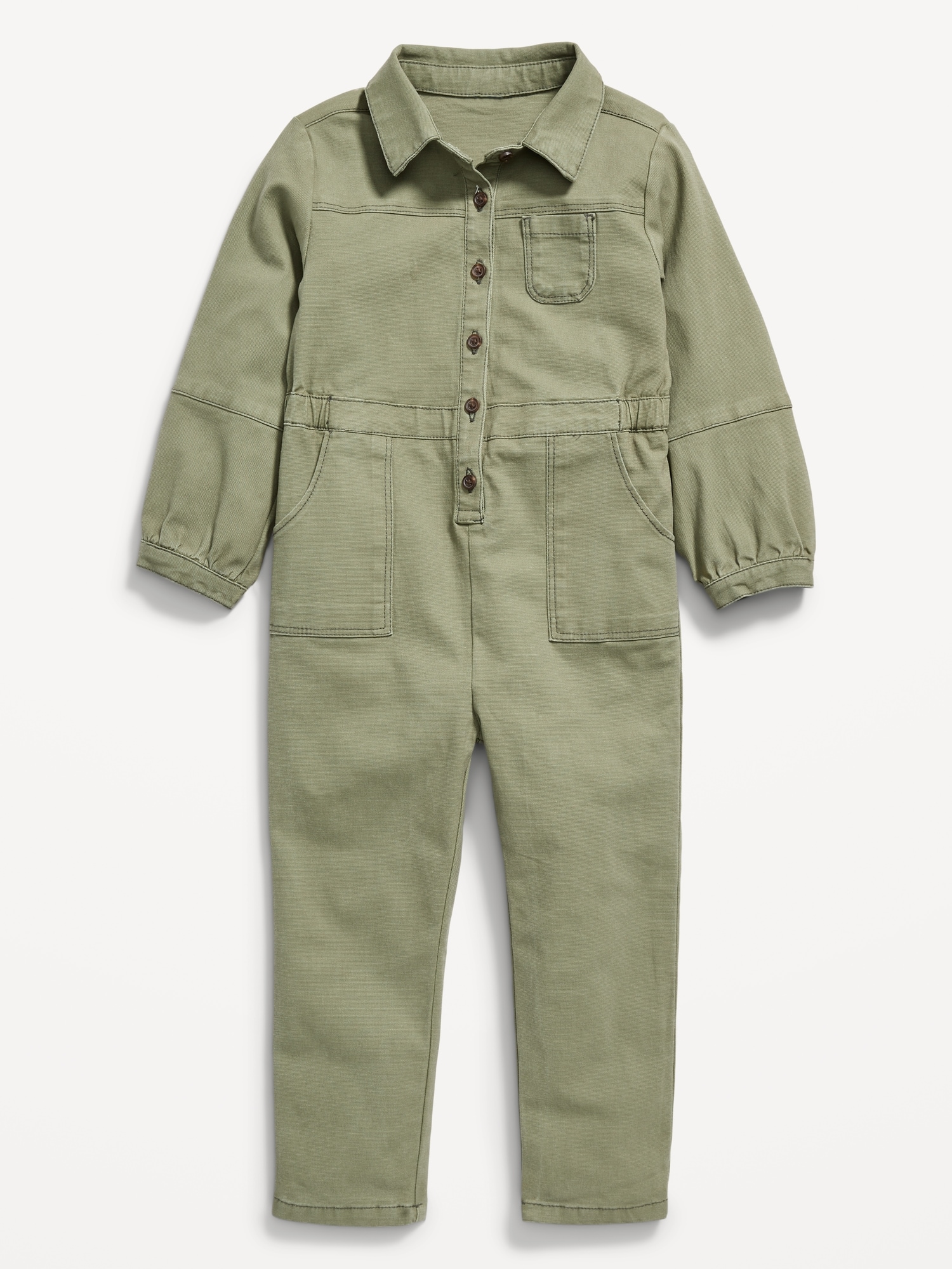 Canvas Workwear One-Piece for Toddler Girls