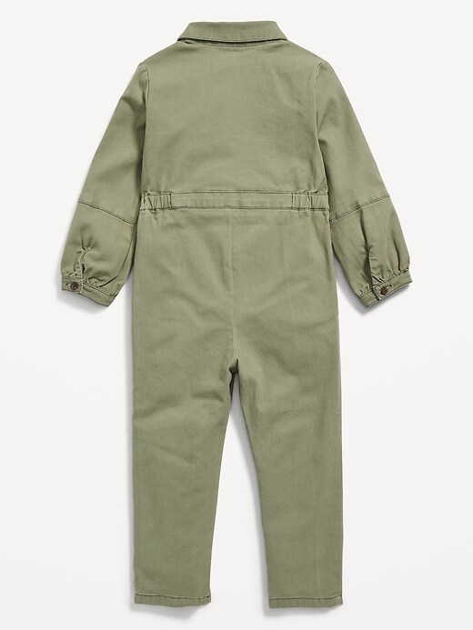 Canvas Workwear Jumpsuit for Toddler Girls