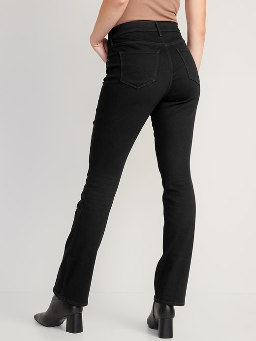High-Waisted Kicker Boot-Cut Black Jeans for Women | Old Navy
