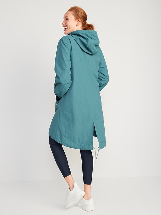 Water-Resistant Hooded Midi Anorak Jacket for Women | Old Navy