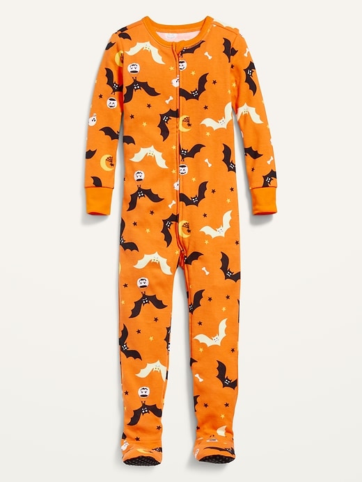 View large product image 2 of 3. Unisex Matching Halloween Footed One-Piece Pajamas for Toddler & Baby