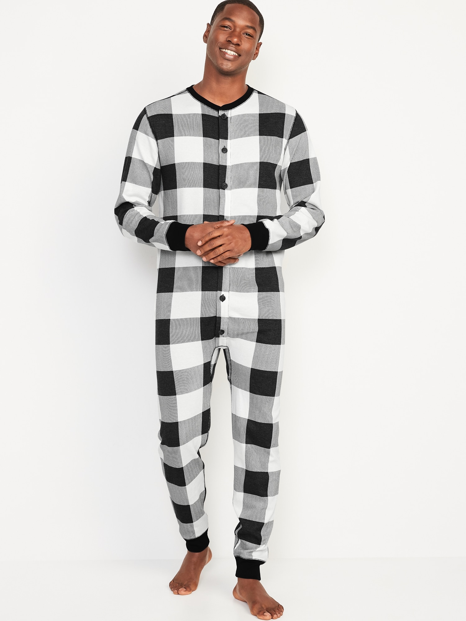 ThermalKnit Matching Print OnePiece Pajamas Old Navy
