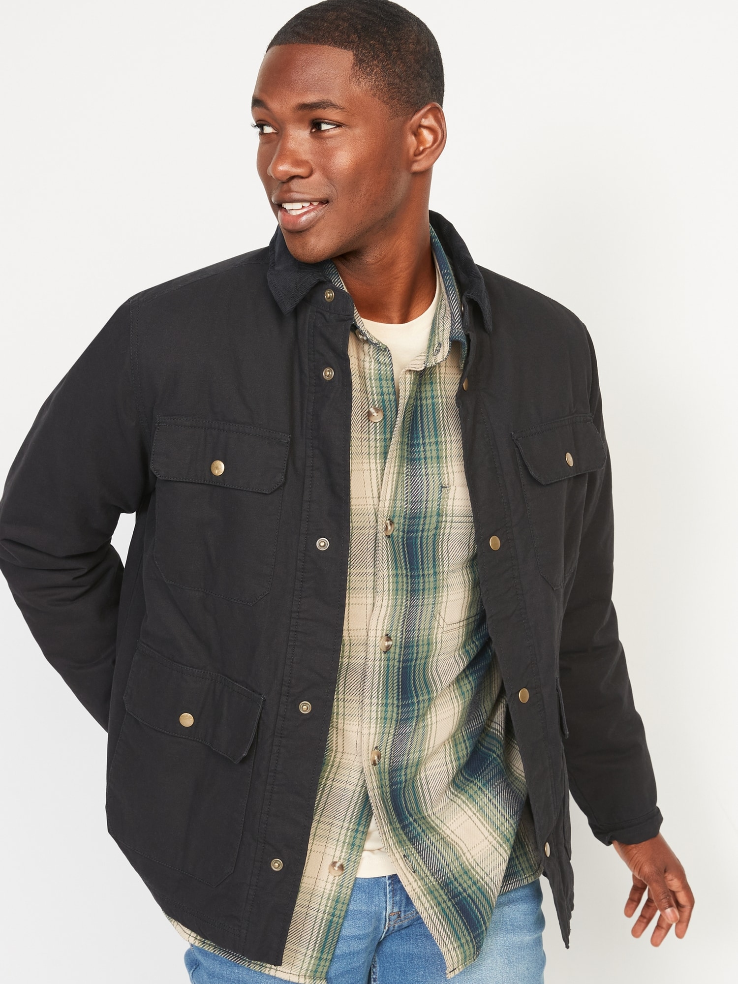 Old Navy Cozy-Lined Canvas Barn Coat for Men