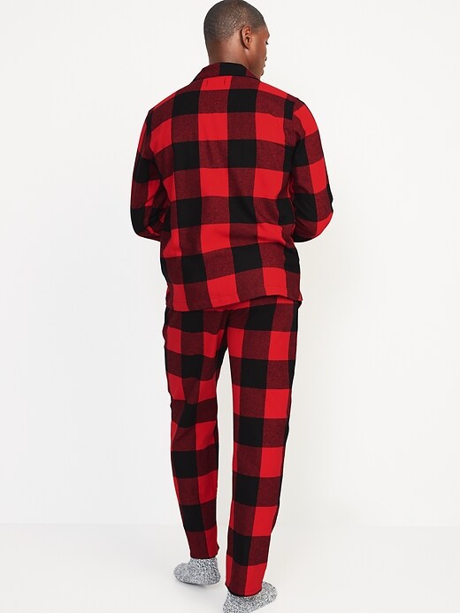 Image number 5 showing, Matching Plaid Flannel Pajama Set for Men