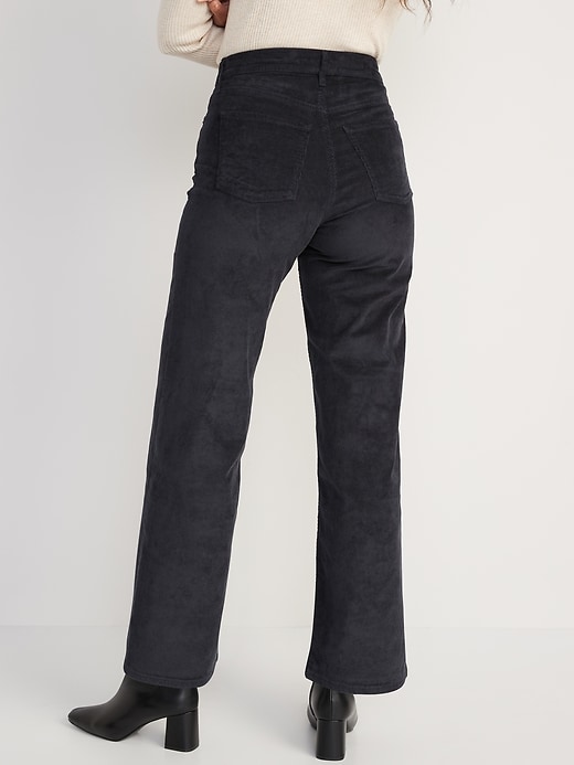 Image number 2 showing, Extra High-Waisted Sky-Hi Wide-Leg Corduroy Pants for Women