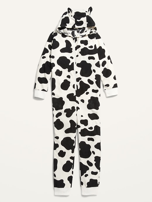 View large product image 2 of 4. Gender-Neutral Matching Cow One-Piece Costume for Kids