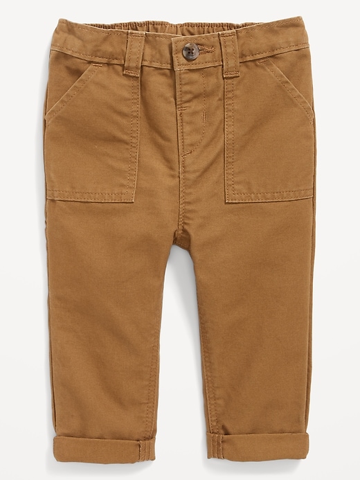 View large product image 1 of 2. Unisex Loose Taper Canvas Workwear Pants for Baby