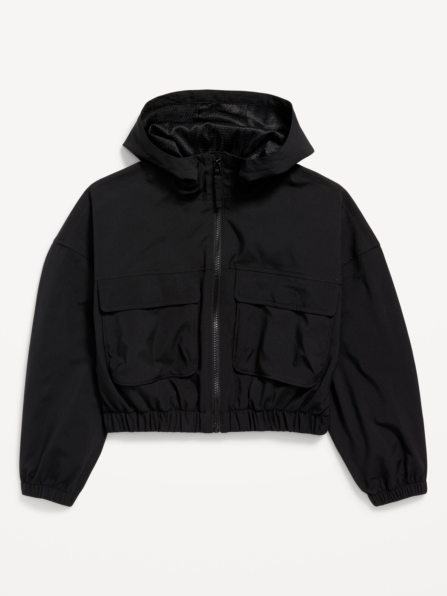 Loose StretchTech Zip-Front Hooded Jacket for Girls | Old Navy