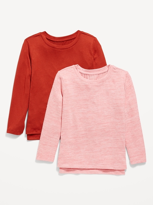 View large product image 1 of 1. Cozy-Knit Long-Sleeve T-Shirt Variety 2-Pack for Girls