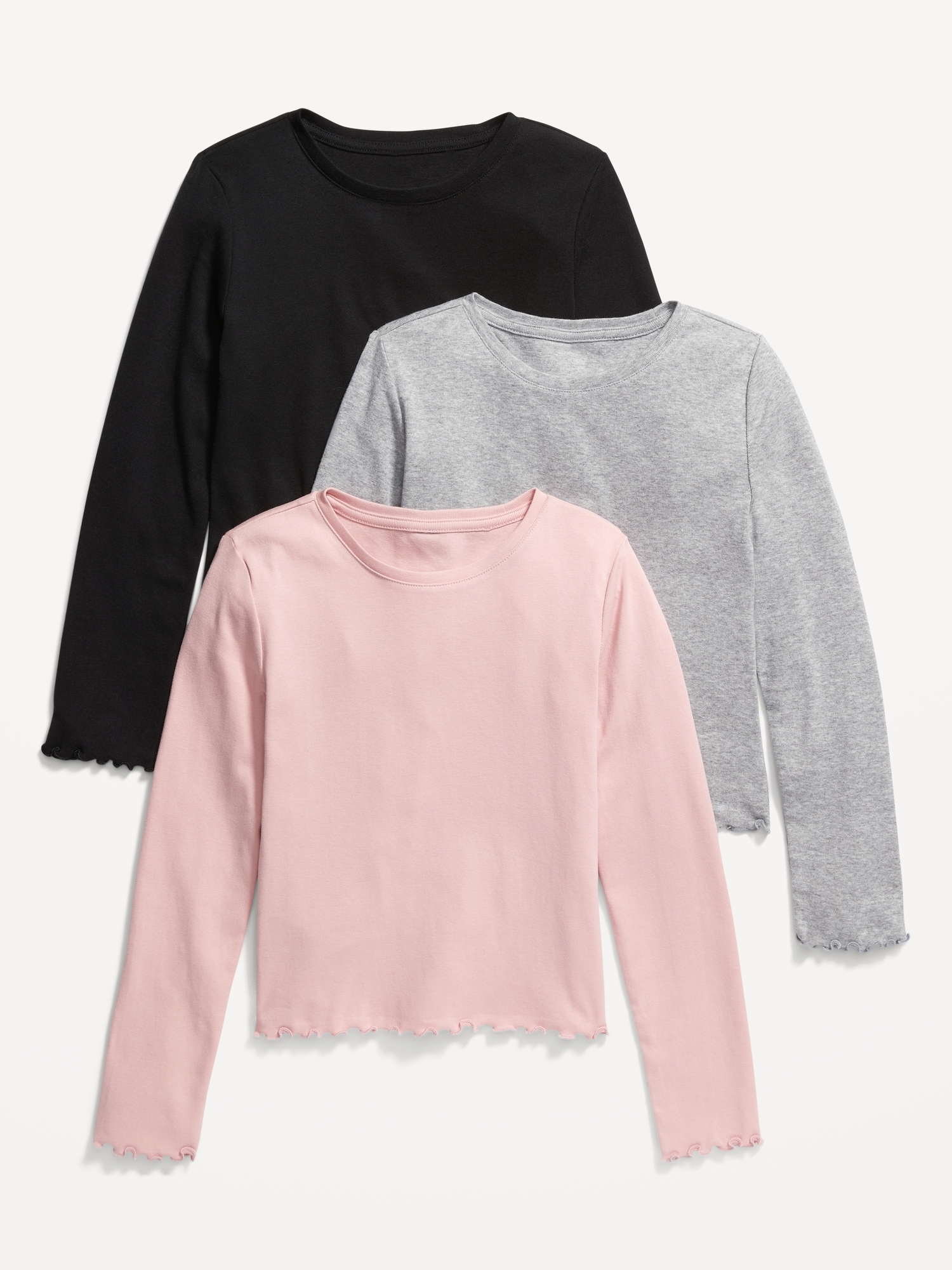 LettuceEdge LongSleeve TShirt 3Pack for Girls Old Navy