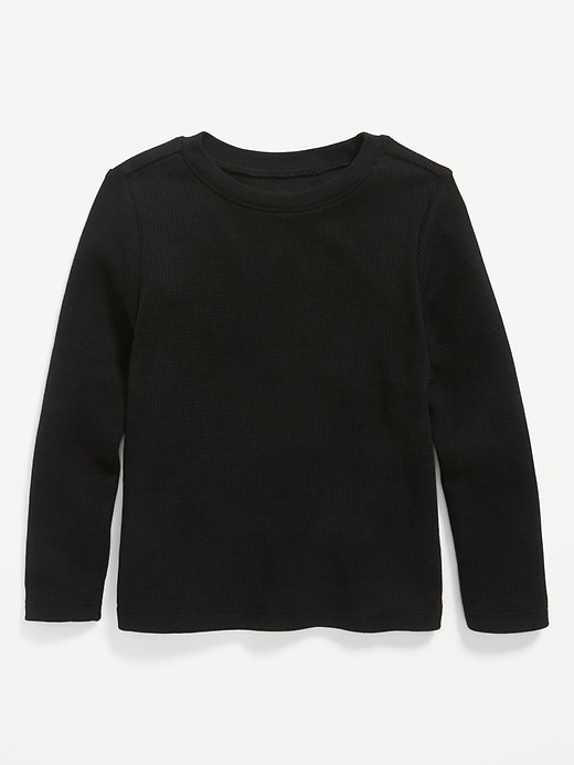 View large product image 1 of 2. Unisex Solid Long-Sleeve Thermal-Knit T-Shirt for Toddler
