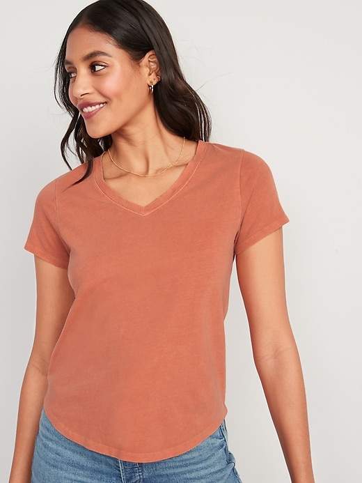 Image number 1 showing, EveryWear V-Neck T-Shirt for Women