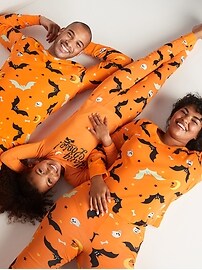 Gender-Neutral Matching Halloween Snug-Fit Pajama Set for Kids