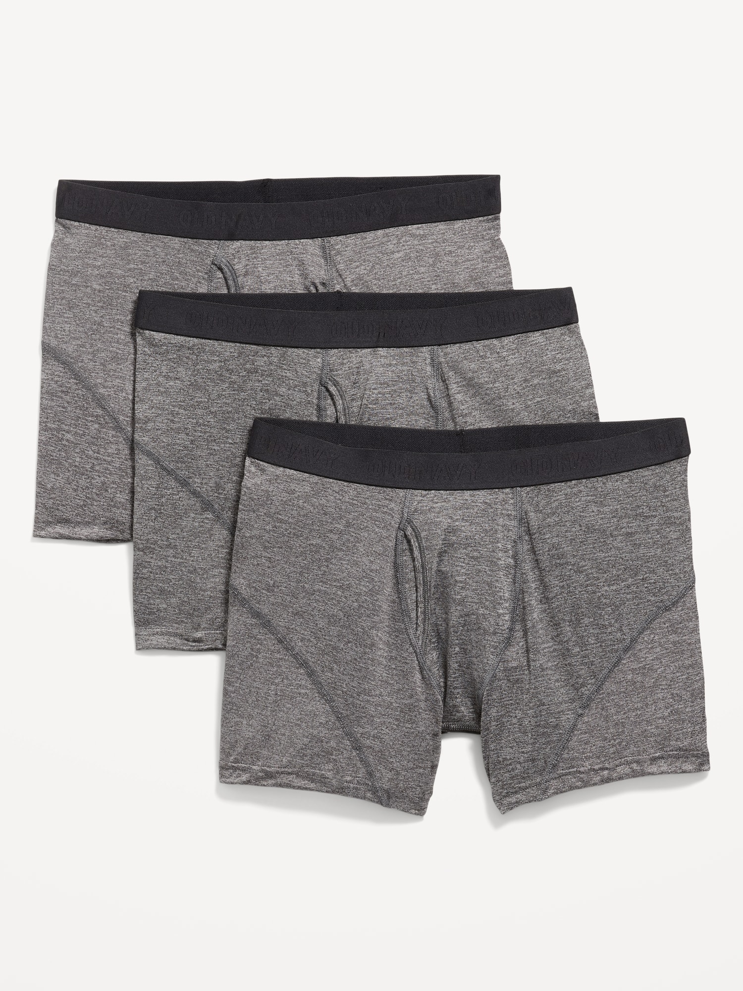 Old Navy Go-Dry Cool Performance Boxer-Briefs Underwear 3-Pack for Men -- 5-inch inseam gray. 1
