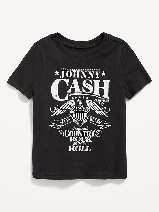 View large product image 1 of 2. Johnny Cash™ "Man in Black" Unisex T-Shirt for Toddler