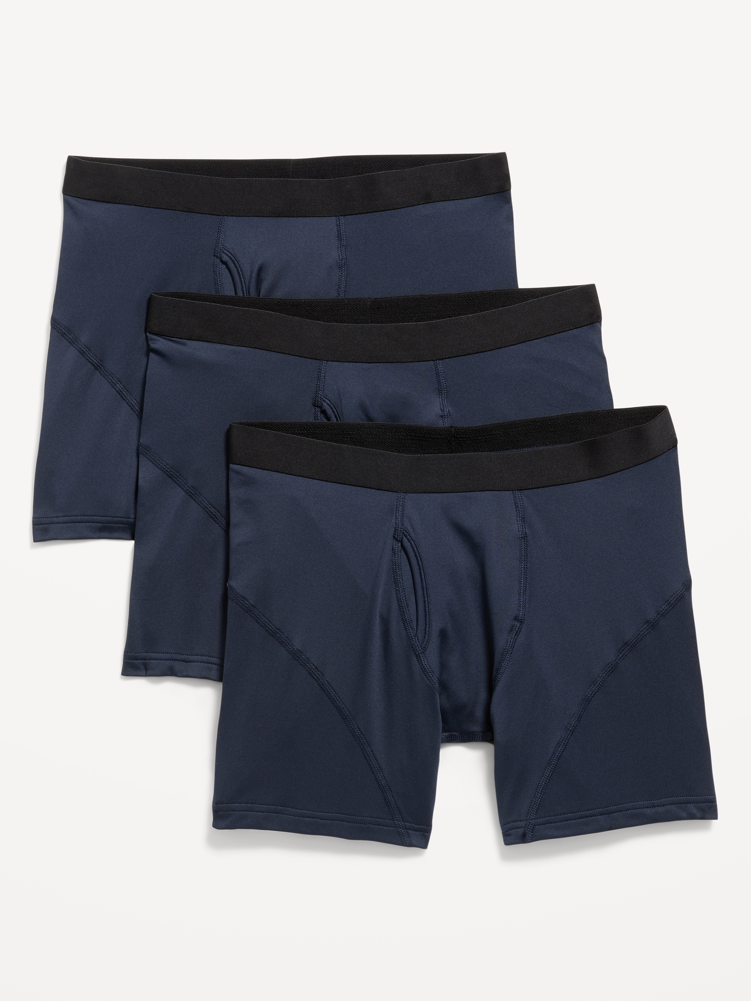 Old Navy Go-Dry Cool Performance Boxer-Briefs Underwear 3-Pack for Men -- 5-inch inseam blue. 1