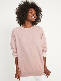 Oversized French Terry Tunic Sweatshirt 