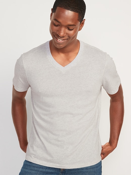 Image number 1 showing, Soft-Washed V-Neck T-Shirt for Men