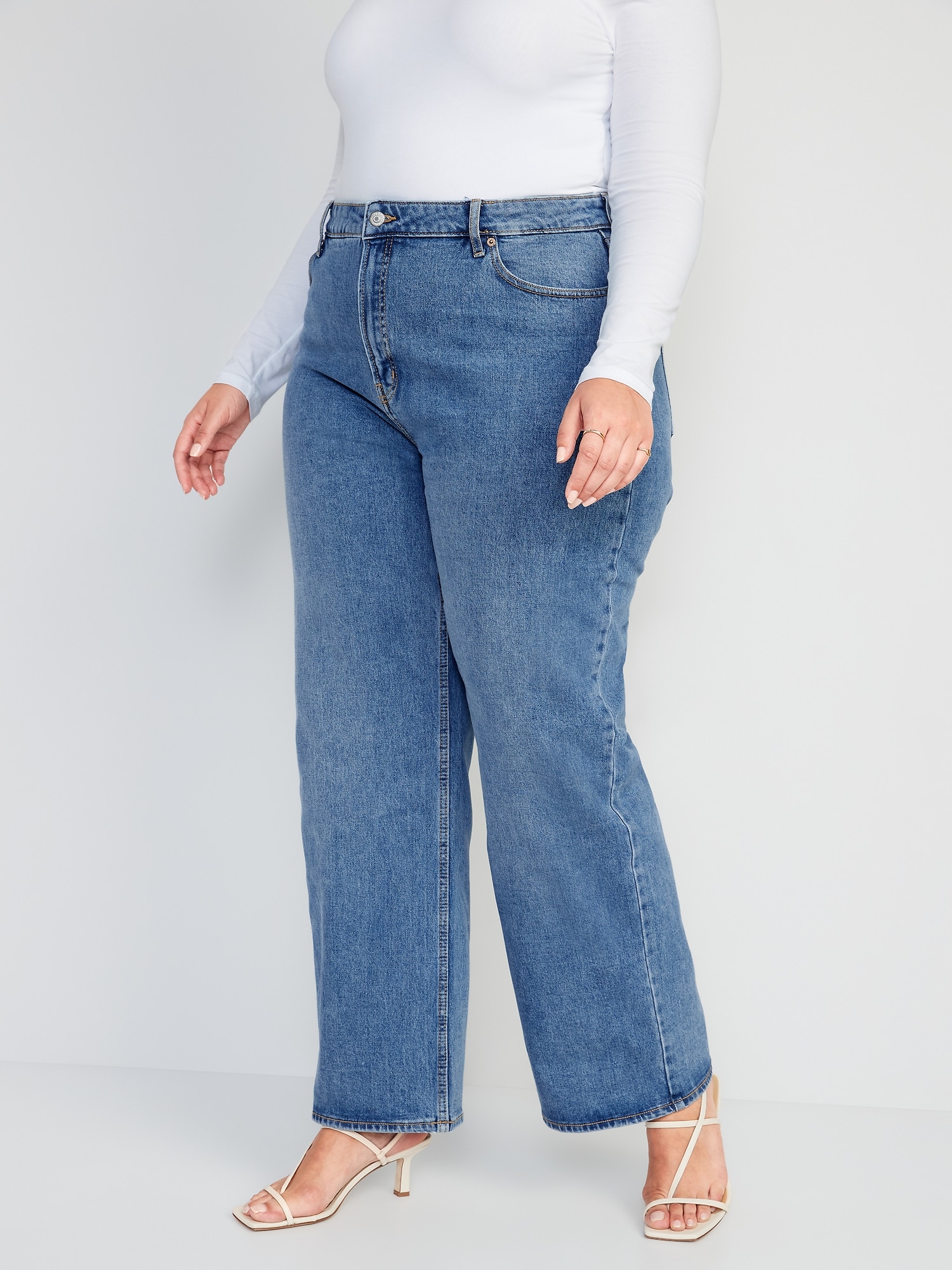 Extra HighWaisted SkyHi WideLeg Jeans for Women Old Navy