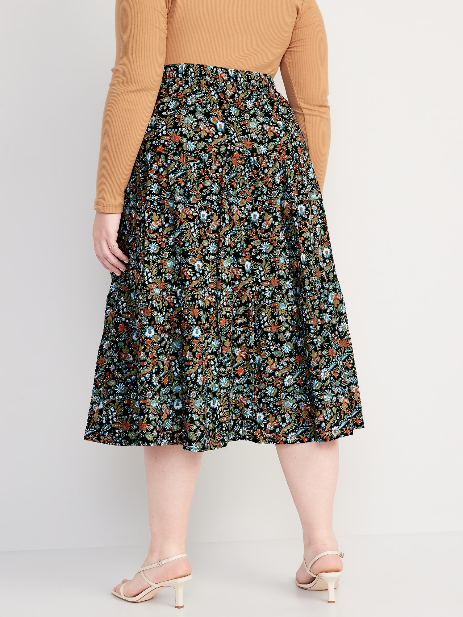 Floral-Print Tiered Button-Front Maxi Skirt for Women | Old Navy