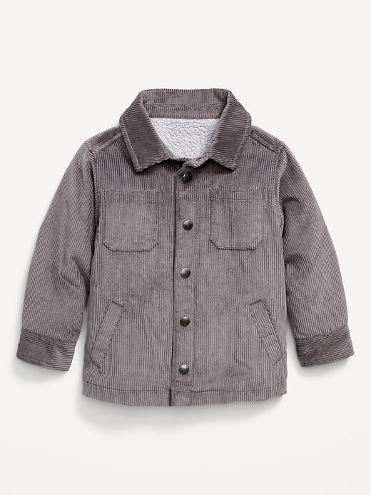 View large product image 1 of 1. Sherpa-Lined Corduroy Shacket for Toddler Boys