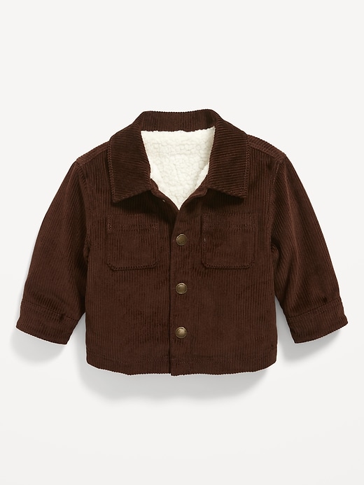 Sherpa-Lined Corduroy Shacket for Baby