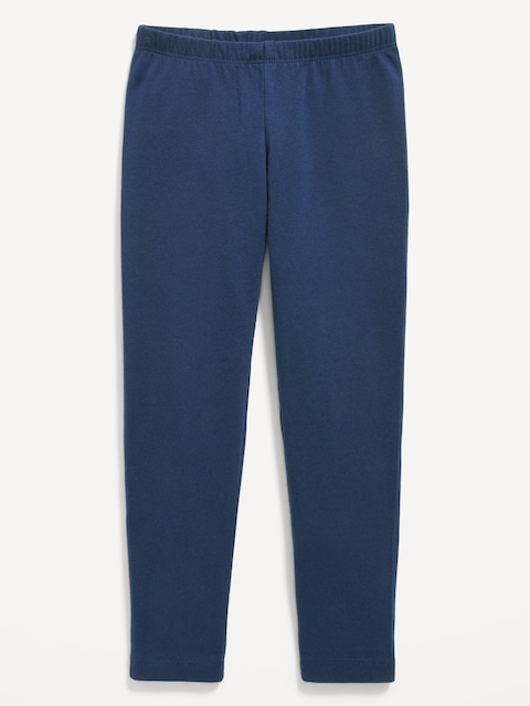 Jersey-Knit Full-Length Leggings for Toddler Girls - Obscure Night