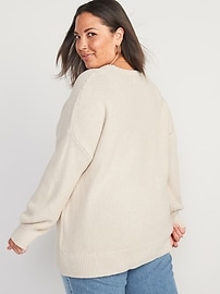 Textured-Knit Tunic Sweater for Women