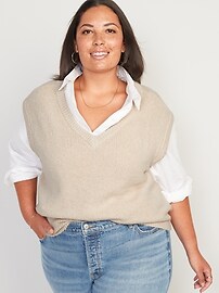 Slouchy Layering Sweater Vest for Women 