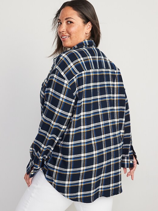 Image number 8 showing, Flannel Boyfriend Tunic Shirt