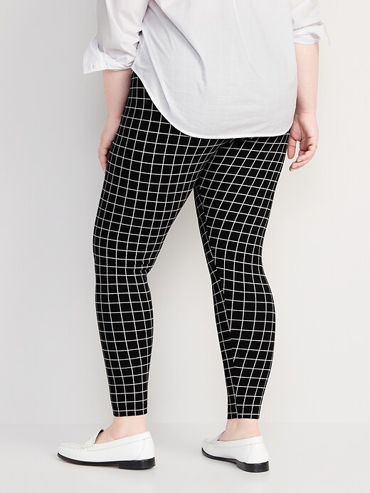 Image number 8 showing, High-Waisted Plaid Ankle Leggings for Women