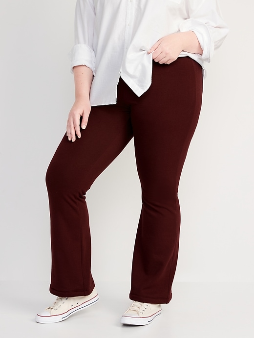 Image number 7 showing, High-Waisted Fleece-Lined Flare Leggings for Women