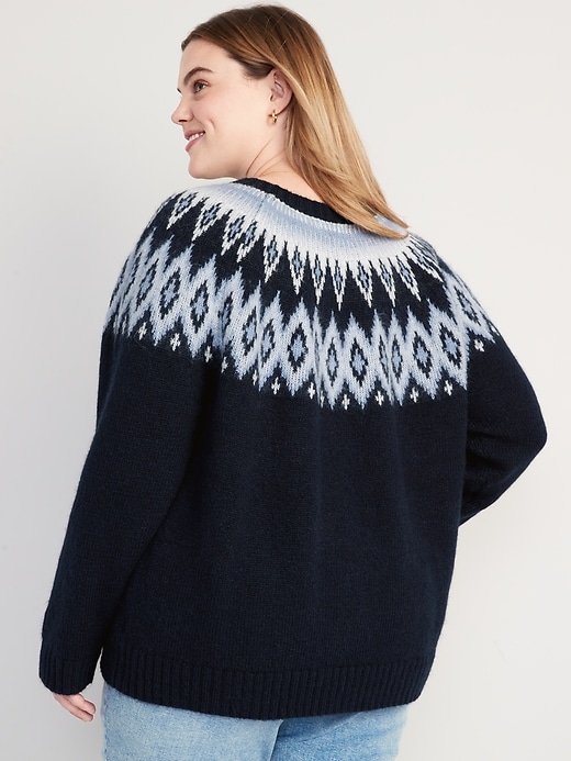 Image number 8 showing, Fair Isle Cozy Shaker-Stitch Pullover Sweater