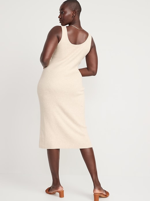 Image number 6 showing, Fitted Rib-Knit Midi Tank Sweater Dress