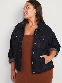 Old navy denim jacket hotsell plus size